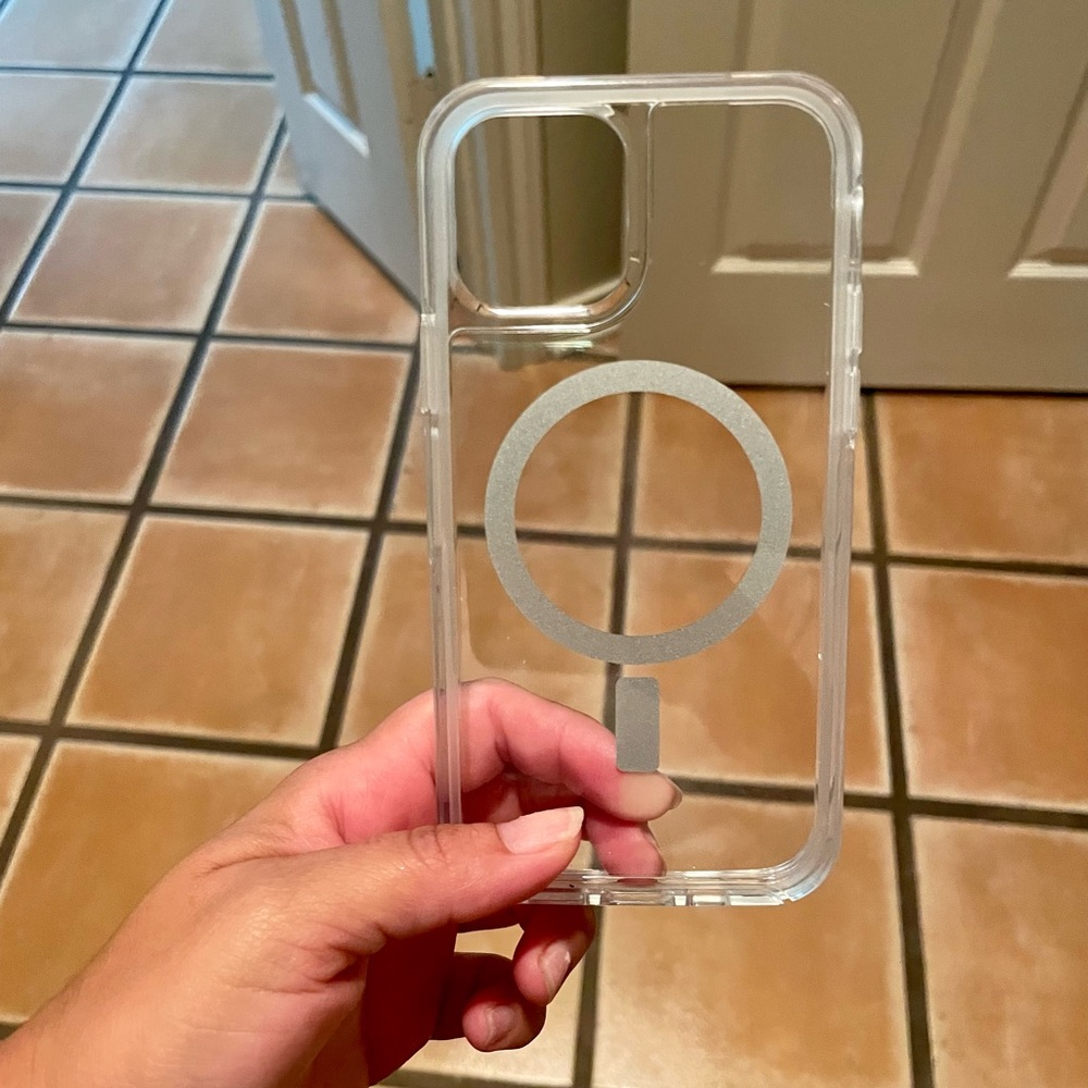 Clear otterbox case for iPhone 12. NEVER USED.